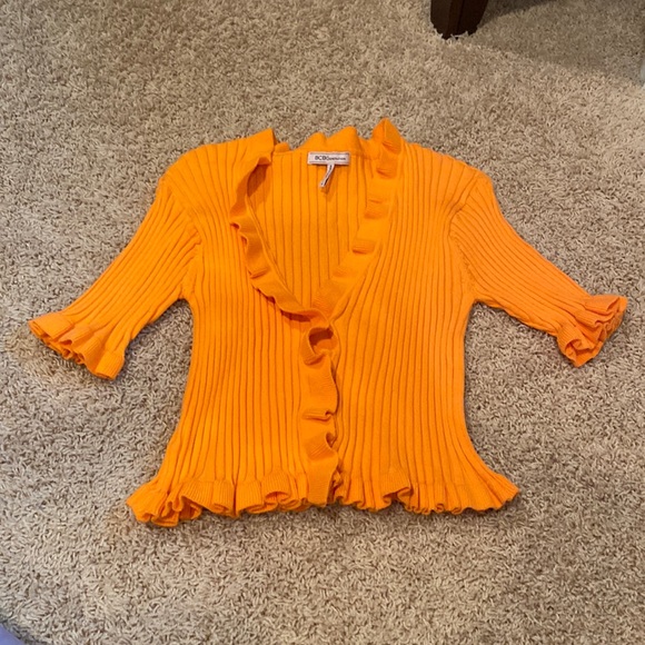 Bcbg orange short sleeved sweater - Picture 1 of 5